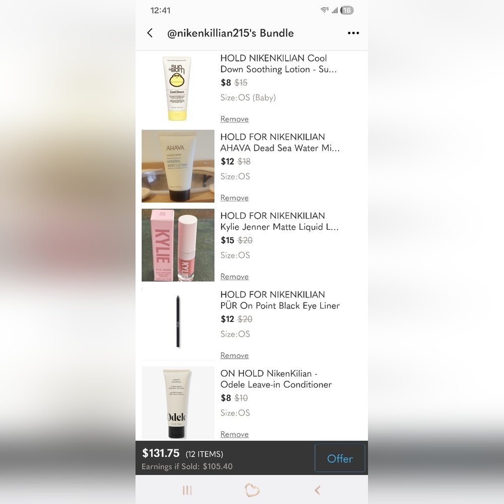 Bundle On Hold For NIKENKILIAN